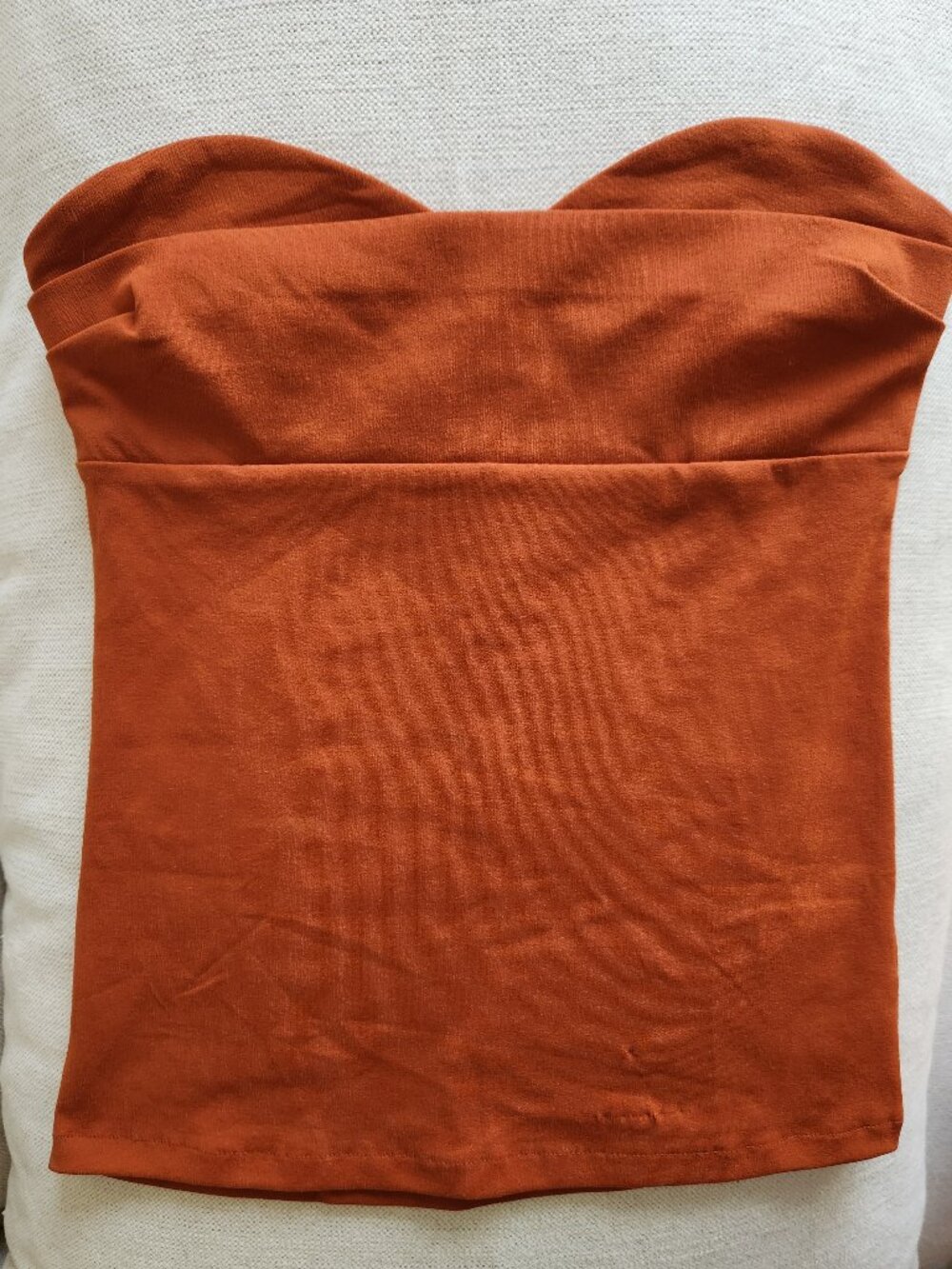 NWT - Zara Rust Orange Sweetheart Tube Top - M